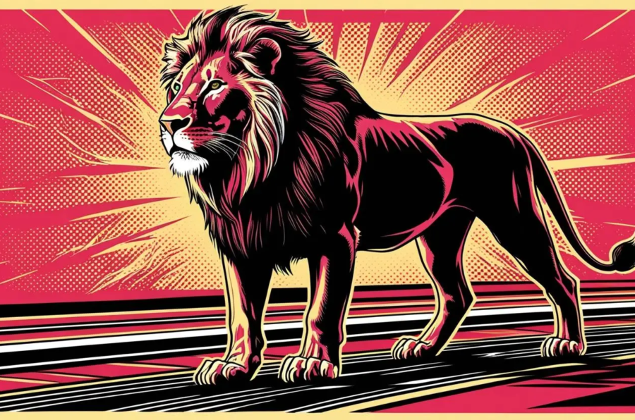Lion on judah baner